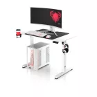 DIABLO X-Tensio Állítható magasságú gamer asztal, elektromos íróasztal, 1100 mm, fehér
