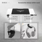 DIABLO X-Tensio Állítható magasságú gamer asztal, elektromos íróasztal, 1100 mm, fehér