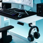 DIABLO X-Tensio Állítható magasságú gamer asztal, elektromos íróasztal, 1100 mm, fehér