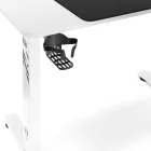 DIABLO X-Tensio Állítható magasságú gamer asztal, elektromos íróasztal, 1100 mm, fehér