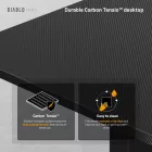 DIABLO X-Tensio Állítható magasságú gamer asztal, elektromos íróasztal, 1100 mm, fekete