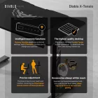 DIABLO X-Tensio Állítható magasságú gamer asztal, elektromos íróasztal, 1100 mm, fekete