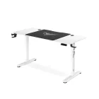 DIABLO X-Tensio Állítható magasságú gamer asztal, elektromos íróasztal, 1400 mm, fehér