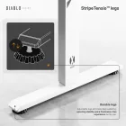 DIABLO X-Tensio Állítható magasságú gamer asztal, elektromos íróasztal, 1400 mm, fehér