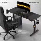 DIABLO X-Tensio Állítható magasságú gamer asztal, elektromos íróasztal, 1400 mm, fekete