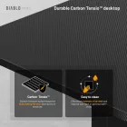 DIABLO X-Tensio Állítható magasságú gamer asztal, elektromos íróasztal, 1400 mm, fekete