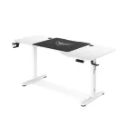 DIABLO X-Tensio Állítható magasságú gamer asztal, elektromos íróasztal, 1600 mm, fehér