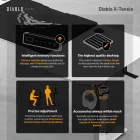 DIABLO X-Tensio Állítható magasságú gamer asztal, elektromos íróasztal, 1600 mm, fehér