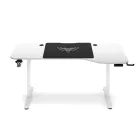DIABLO X-Tensio Állítható magasságú gamer asztal, elektromos íróasztal, 1600 mm, fehér