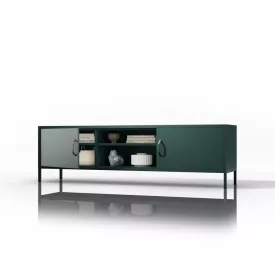   JAN NOWAK XL ROSARIA TV szekrény, 1700 x 400 x 500 mm, palackzöld