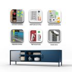 JAN NOWAK XL ROSARIA TV szekrény, 1700 x 400 x 500 mm, sötétkék, kiárusítás