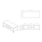 JAN NOWAK XL ROSARIA TV szekrény, 1700 x 400 x 500 mm, sötétkék, kiárusítás