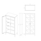 Jan Nowak ANGELO vitrin, 800 x 1850 x 450 mm, Modern: fekete