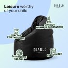 Diablo Kido gyerek babzsákfotel, fekete