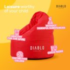 Diablo Kido gyerek babzsákfotel, piros