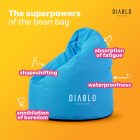 Diablo Kido gyerek babzsákfotel, kék