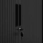 JAN NOWAK DAMIAN Fém szekrény harmonika ajtókkal, 900x1850x450, model fekete