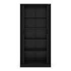 JAN NOWAK DAMIAN Fém szekrény harmonika ajtókkal, 900x1850x450, model fekete