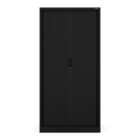 JAN NOWAK DAMIAN Fém szekrény harmonika ajtókkal, 900x1850x450, model fekete