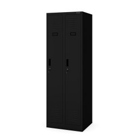   JAN NOWAK KACPER II pléh öltözőszekrény, kétmodulos, 600x1800x500, modell fekete