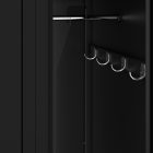 JAN NOWAK KACPER II pléh öltözőszekrény, kétmodulos, 600x1800x500, modell fekete