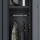 JAN NOWAK KACPER II pléh öltözőszekrény, kétmodulos, 600x1800x500, modell antracit