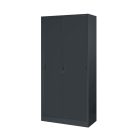 JAN NOWAK KUBA Fém szekrény polcokkal tolóajtókkal, 900x1850x400, modell antracitszürke