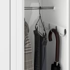 JAN NOWAK KACPER II pléh öltözőszekrény, kétmodulos, 600x1800x500, modell fehér