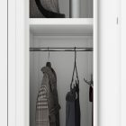 JAN NOWAK KACPER II pléh öltözőszekrény, kétmodulos, 600x1800x500, modell fehér