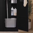 JAN NOWAK AGNES fém takarítószekrény, 500 x 1850 x 500 mm, fekete