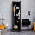 JAN NOWAK AGNES fém takarítószekrény, 500 x 1850 x 500 mm, fekete