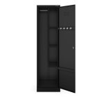 JAN NOWAK AGNES fém takarítószekrény, 500 x 1850 x 500 mm, fekete