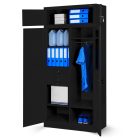 JAN NOWAK BORYS fém öltözőszekrény, 900x1850x500, modell fekete