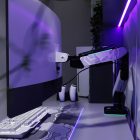 Diablo Képernyőállvány 49 hüvelykes monitorhoz, szürke-fekete LED RGB X-ARM