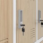 JAN NOWAK MARCIN fém öltözőszekrény, 12 rekeszes, 900x1850x400, Eco Design: fehér/sonoma tölgy