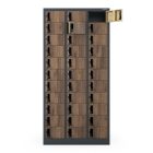 JAN NOWAK OLIVER fém öltözőszekrény, 900x1850x450, 33 rekeszes - Eco Design: antracit/dió 