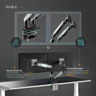 Diablo Képernyőállvány két 49 hüvelykes monitorhoz, szürke-fekete RGB X-Arm Dual