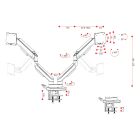 Diablo Képernyőállvány két 49 hüvelykes monitorhoz, szürke-fekete RGB X-Arm Dual