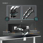 Diablo Képernyőállvány két 49 hüvelykes monitorhoz, fehér-fekete X-Arm Dual RGB
