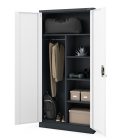 JAN NOWAK DAWID fém öltözőszekrény, 900x1850x450, antracit-fehér