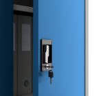 JAN NOWAK DAWID fém öltözőszekrény, 900x1850x450, szürke-kék