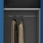 JAN NOWAK DAWID fém öltözőszekrény, 900x1850x450, szürke-kék