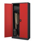 JAN NOWAK DAWID fém öltözőszekrény, 900x1850x450, antracit-piros