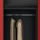 JAN NOWAK DAWID fém öltözőszekrény, 900x1850x450, antracit-piros