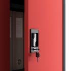 JAN NOWAK DAWID fém öltözőszekrény, 900x1850x450, antracit-piros