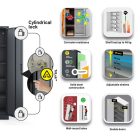 JAN NOWAK JAN Compact fémszekrény 1750 x 800 x 400 mm, antracit