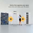 JAN NOWAK EWA Compact Felső szekrényelem öltözőszekrényhez – 800 x 380 x 400 mm, fehér