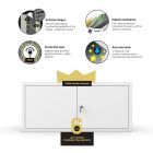 JAN NOWAK EWA Compact Felső szekrényelem öltözőszekrényhez – 800 x 380 x 400 mm, fehér