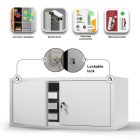 JAN NOWAK EWA Compact Felső szekrényelem öltözőszekrényhez – 800 x 380 x 400 mm, fehér