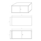 JAN NOWAK EWA Compact Felső szekrényelem öltözőszekrényhez – 800 x 380 x 400 mm, fehér